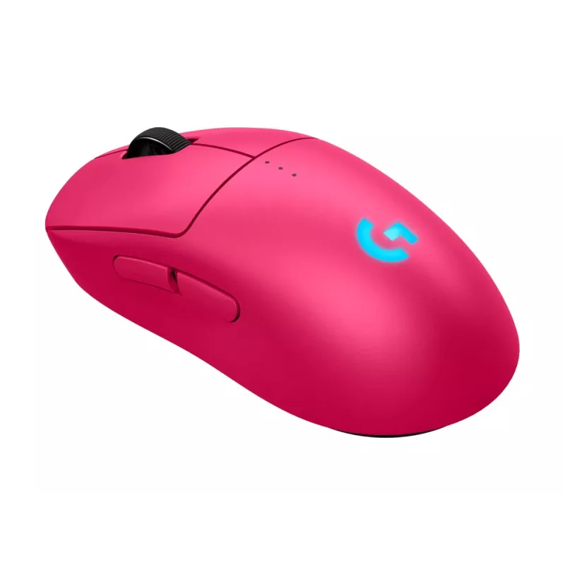 Logitech G PRO 2 - Ratón - Gaming - para diestros y zurdos - óptico - 8 botones - inalámbrico, con cable - 2,4 GHz, USB - receptor USB Logitech LIGHTSPEED - rosa (910-007310)