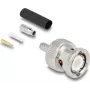 Conector macho BNC de crimpado DELOCK 90756 para cable coaxial RG-174 / RG-316 con tubo termorretráctil
