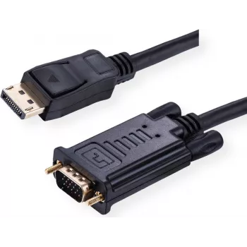 Value 11.99.5802 Adaptador de cable de vídeo 2 m VGA (D-Sub) DisplayPort Negro (11.99.5802)