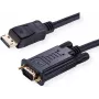 Value 11.99.5802 Adaptador de cable de vídeo 2 m VGA (D-Sub) DisplayPort Negro (11.99.5802)