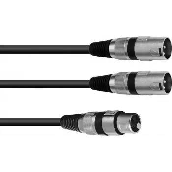 Cable de audio XLR de 3 polos 2 x XLR de 3 polos Negro Omnitronic 30225203