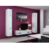 Estantería Cama VIGO NEW 180/40/30 blanco/blanco brillo