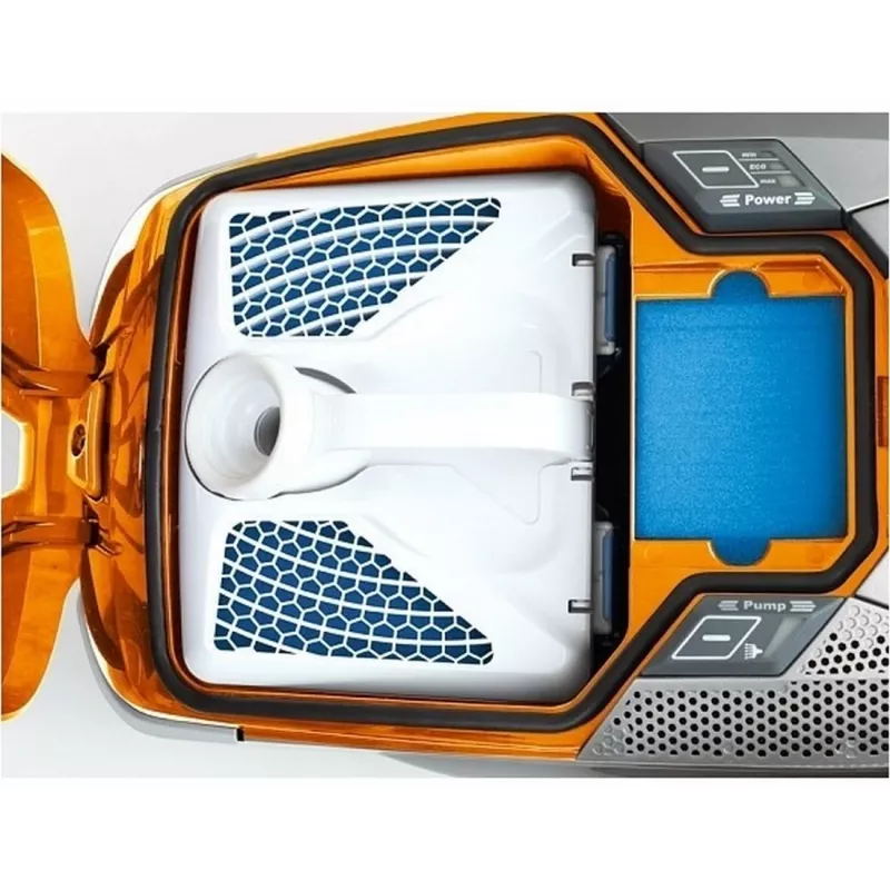 Aspirador de suelo THOMAS Aqua + Pet & Family 1,8 L — Aspirador en seco y húmedo, 1700 W, naranja/gris