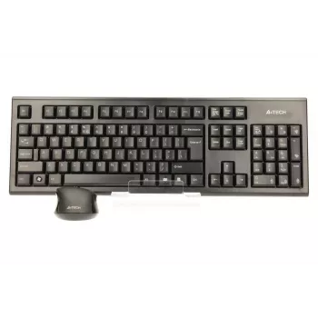A4Tech 7100N Teclado y ratón de sobremesa con RF inalámbrico QWERTY inglés negro