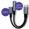 Adaptador 2 en 1 USB-C a USB-C y jack de 3,5 mm PD 15W