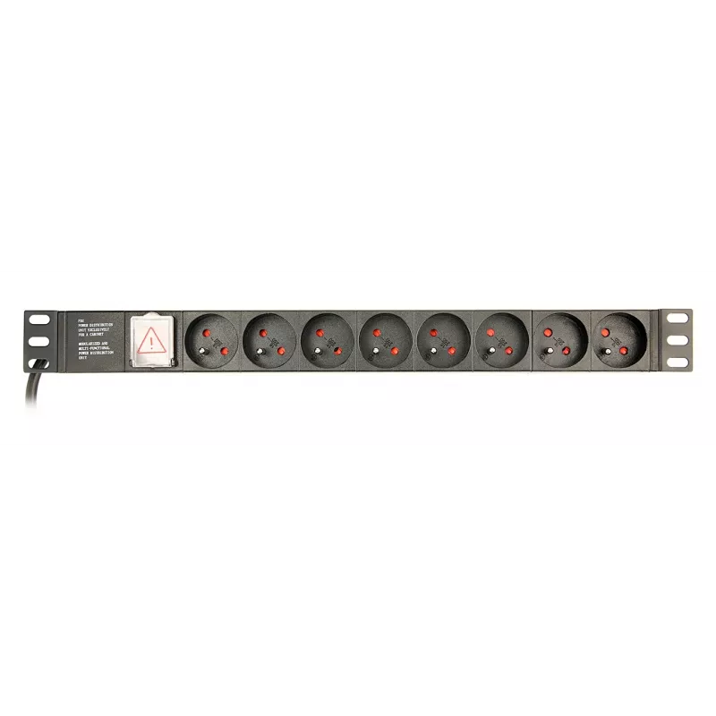 EnerGenie EG-PDU-014-F unidad de distribución de energía para rack (8 tomas FR, 1U, 16A, conector Schuko, 3m, negro)