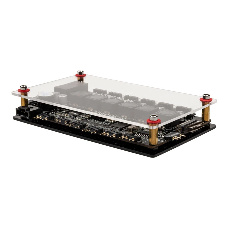 Lamptron CU135 controlador de ventiladores + controlador RGB con pantalla, ARGB - Negro