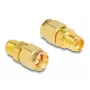 Adaptador DeLOCK conector hembra RP-SMA a conector macho SMA 9 mm de diámetro 18 mm de ancho