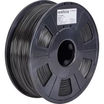 Material de impresión 3D Renkforce RF-4511188 poliláctido (PLA) negro 1 kg (RF-4511188)