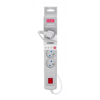 Regleta con cable Activejet gris ACJ COMBO 5G/3M/BEZP. AUT/S