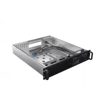 Caja rack Lanberg SC01-5202-12B 2U negra 3 ventiladores HDD+SSD