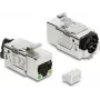 Módulo Keystone DELOCK 86610 — plano, acero inoxidable, RJ-45, 16,4×37,5×22 mm
