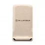 Cargador inalámbrico Tellur TLL151311 15W, base de carga rápida compatible con Qi, crema