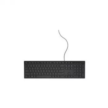 DELL Teclado con cable - KB216 - Noruego (QWERTY) - Negro, Tamaño completo (100%), Con cable, USB, QWERTY, Negro