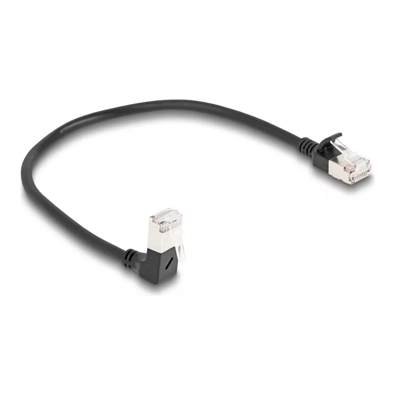 Cable de red DeLOCK RJ45 Cat.6A 0,25 m negro