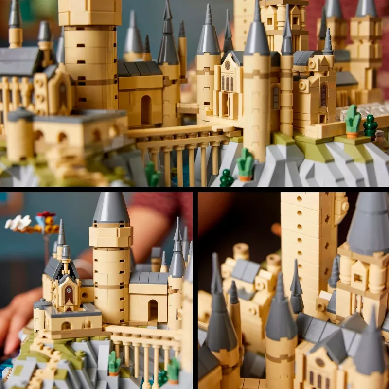 LEGO 76419 Castillo de Hogwarts y terrenos de Harry Potter, gran set para adultos con escenarios icónicos: Gran Comedor, Cámara de los Secretos y más, San Valentín