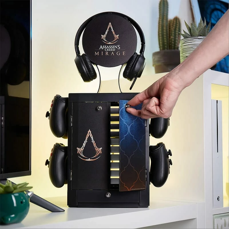 Numskull Games Official Assassin's Creed - Mirage Gaming Locker, soporte para discos de juegos, Xbox, Negro, Cableado, 1 unidad