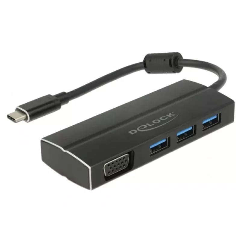 Dock para portátil DeLOCK 63932 USB 3.2 Gen 1 Type-C negro