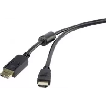 Renkforce RF-3301522 adaptador de cable de vídeo 1 m HDMI Type-A (estándar) DisplayPort negro (RF-3301522)