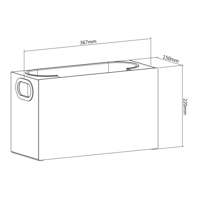 Organizador MACLEAN MC-479 caja de almacenamiento universal 367×150×220 mm, capacidad de carga 8 kg