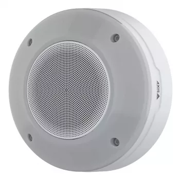AXIS D4200-VE Altavoz exterior bidireccional, 365–14000 Hz, 102 dB, ángulo de cobertura 140°, IP66, PoE, blanco, montaje en mástil/pared