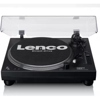 Tocadiscos Lenco LEN L-3818 negro, automático, plato de aluminio, USB Type-B, AC 230V