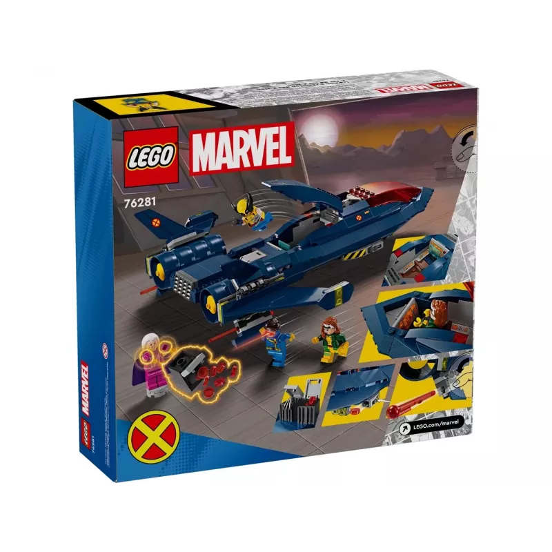 Juguete de construcción LEGO Marvel Super Heroes X-Jet 76281 con 5 minifiguras