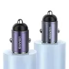Cargador de Coche usams C38 30W — 1x USB-A + 1x USB-C Carga Rápida