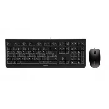 Teclado ratón incluido CHERRY DC 2000 Universal USB AZERTY Belga Negro