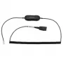 Jabra GN1218 AC 2m espiral, cable, negro