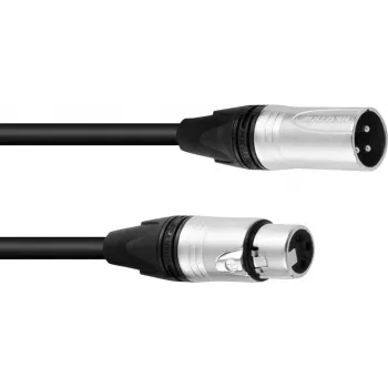 Cable XLR de 3 pines PSSO 10 m con conectores compatibles con Neutrik para audio/DMX