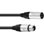 Cable XLR de 3 pines PSSO 10 m con conectores compatibles con Neutrik para audio/DMX