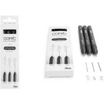 Rotulador fineliner COPIC Multiliner negro 0.05 + 0.1 + 0.3 mm, 3 uds. (22075631)