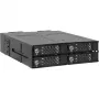 ICY DOCK - ToughArmor MB720MK-B V3 - 4x PCIe 4.0 M.2 NVMe a 4x OCuLink en 1x bahía de 5,25 marco móvil metal negro con bloqueo de llave (compatible con Tri-Mode)