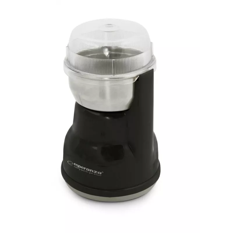 Molino de café de cuchillas Esperanza EKC002K – 160 W, capacidad 50 g, ajustes regulables, negro