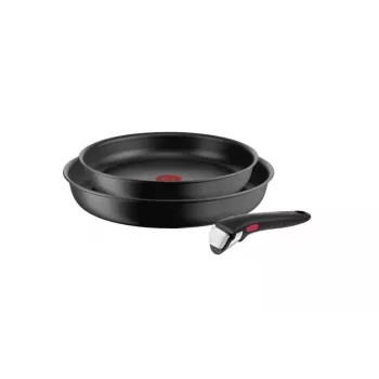 Set de sartenes Tefal L7649253 — 24 cm y 28 cm inducción, mango desmontable