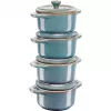 Staub Mini Cocotte Redonda, 4 uds. - 200ml, Turquesa Antiguo