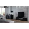 Aparador Cama VIVA 150 negro/negro brillante + blanco
