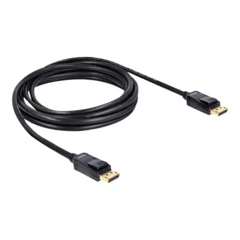 Cable DisplayPort DeLOCK 82424 3 m conector macho a conector macho dorado negro