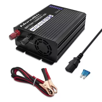Cargador QOLTEC Monolith 20 A 12 V para baterías LiFePO4, AGM, GEL, SLA