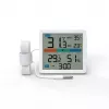 Manta MTO002W estación meteorológica con sensor externo, termómetro/higrómetro, reloj, blanca