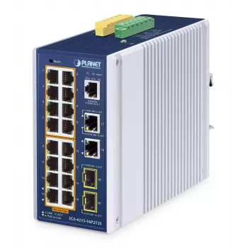 Switch gestionado PLANET IP30 16 puertos L2/L4 Gigabit Ethernet PoE