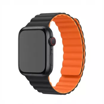 Correa GUAN Premium Pro para Apple Watch 38/40/41/42 mm — Naranja/negro