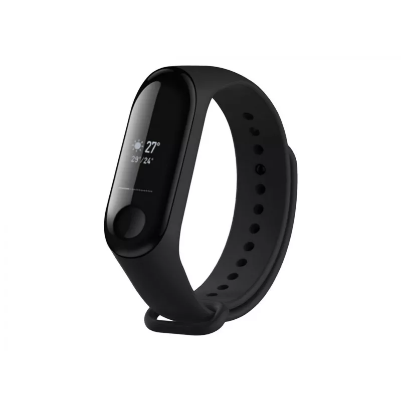 Correa de silicona FIXED para Xiaomi Mi Band 3/4 – Negra, repuesto flexible duradero silicona
