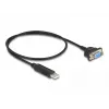 DeLOCK Adaptador USB 2.0 a serie RS-232 50 cm FTDI Negro