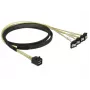 Cable SCSI DeLOCK 85685 negro amarillo 1 m 1 x Mini SAS HD SFF-8643 4 x SATA 7 Pin
