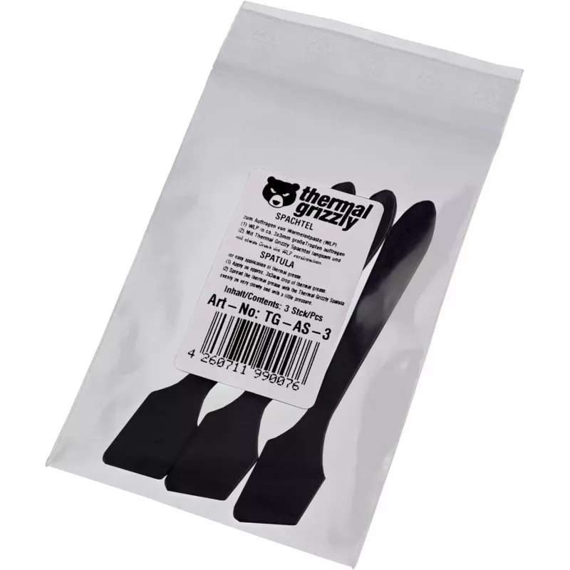Espátula para pasta térmica Thermal Grizzly — gris, herramienta de aplicación para distribución de pasta