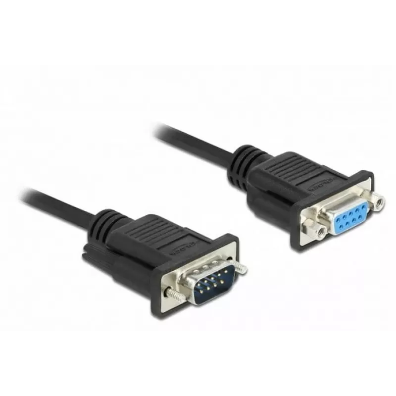 Cable serie DeLOCK 86579 negro 2m RS-232 Sub-D9
