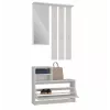 Armario recibidor Top e shop VERA crema GS1 — 1800×850×240 mm, puerta batiente, espejo, 1 balda, 6 ganchos