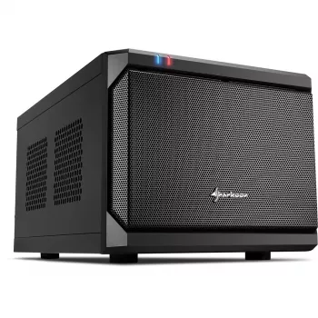 Sharkoon QB One negro - Midi/Minitower ITX, Mini-ITX 3,5 - Fuente de alimentación de PC/servidor refrigeración - USB, USB 2.0, USB 3.0